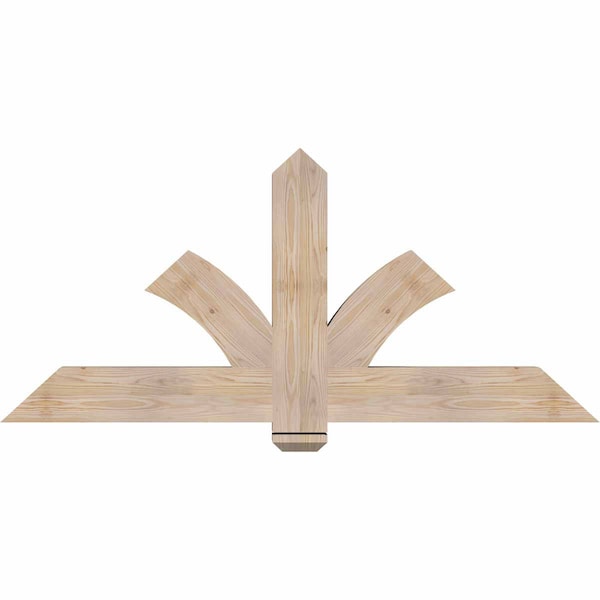 Ekena Millwork Redmond Smooth Timber Gable Bracket, Douglas Fir, 60"W x 27"H x 3 1/2"D x 5 1/2"F, 11/12 Pitch GBW060X27X0406RED00SDF - main